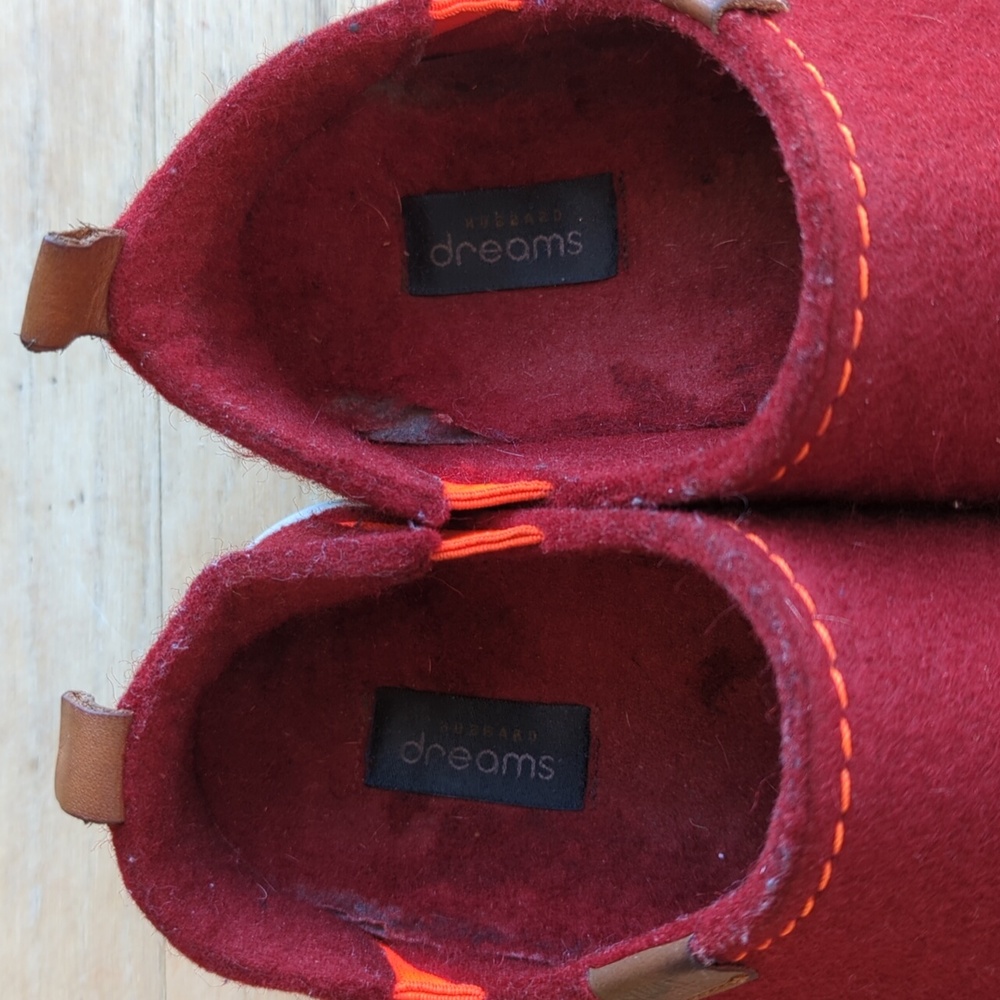 Samuel Hubbard Red Wool 🦙 Clog / Shoes Women's Size 9 Made In Portugal - Picture 9 of 9